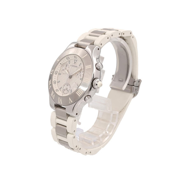 Cartier Must 21 Vantian Chronoscaph W10184U2 Chronograph Men's Watch Date Whi... - Picture 3 of 7